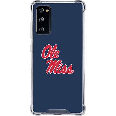 University of Mississippi Rebels Ole Miss Galaxy S20 FE Clear Case